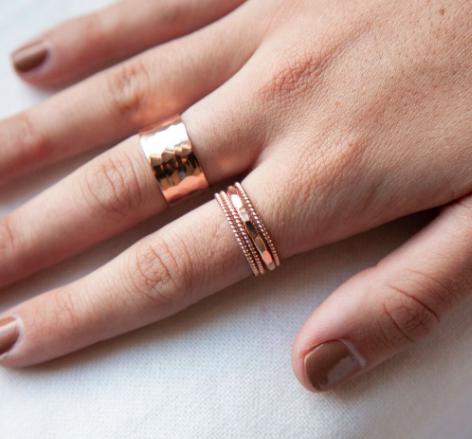 Stack Ring Twisted Yellow Gold Rose Gold – GMS Collective