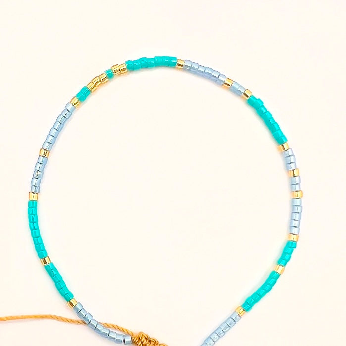 Beaded Cord Bracelet - Assorted Colours