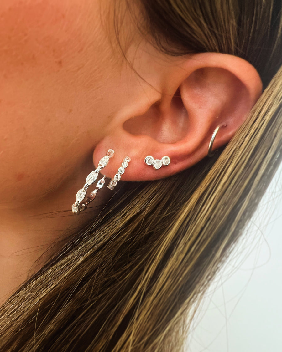 Bubble Crystal Stud Earrings