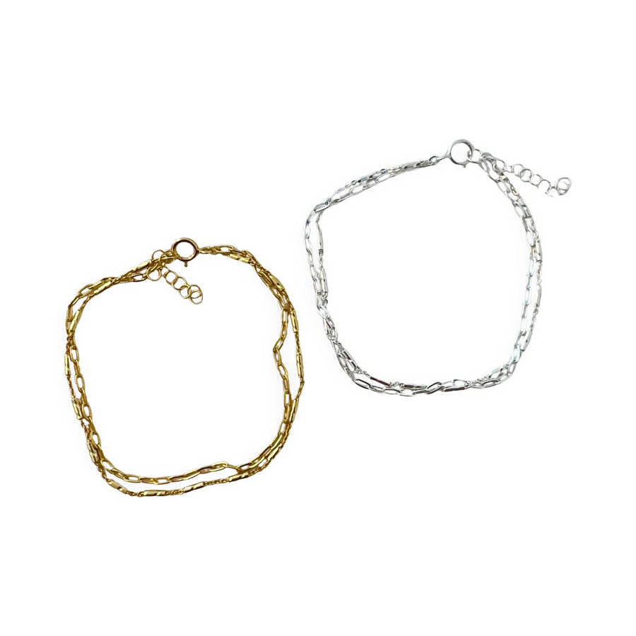Duo Chain Bracelet 2 - Gold or Silver