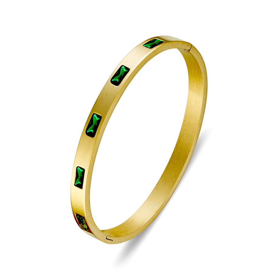 Emerald Oval Bangle