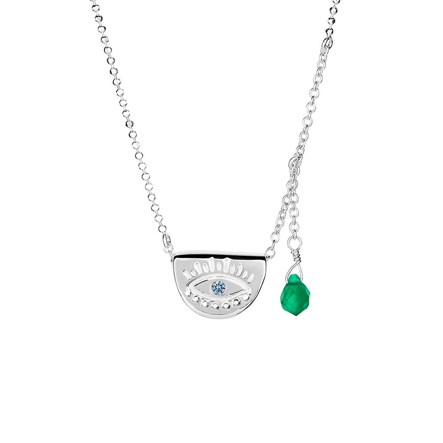 Cresent Eye Necklace- Gold or Silver