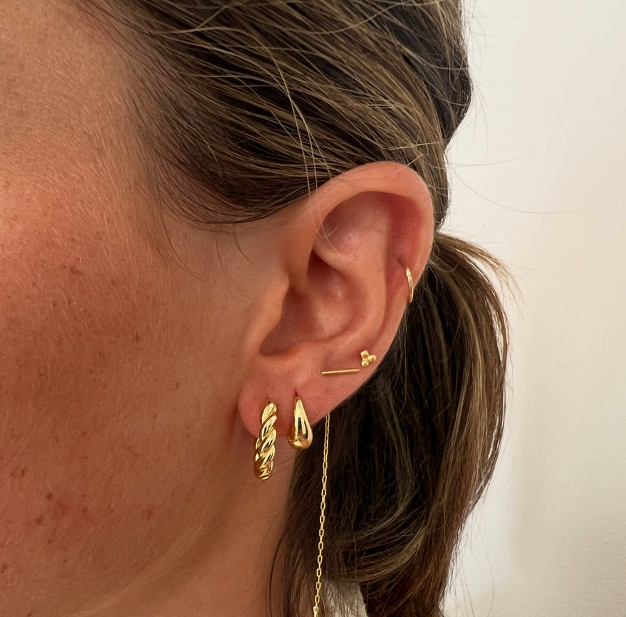 Twist Hoops - Gold or Silver