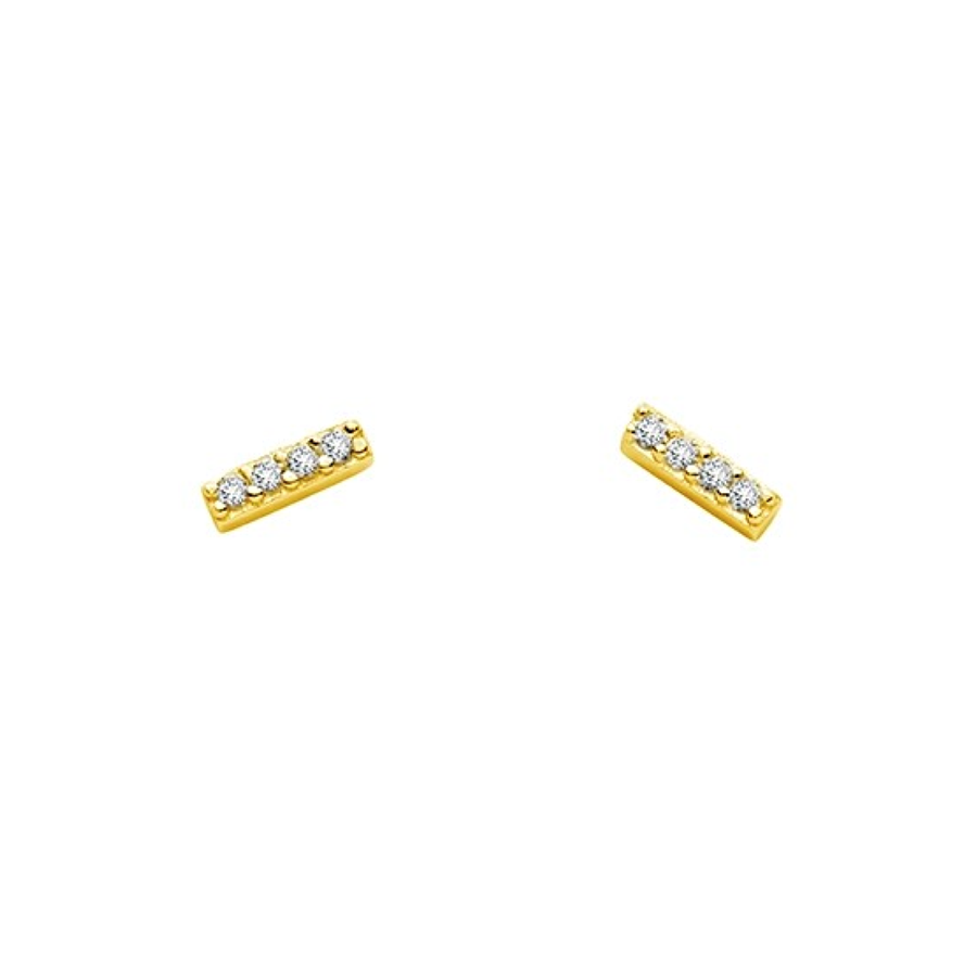Tiny Crystal Bar Earrings