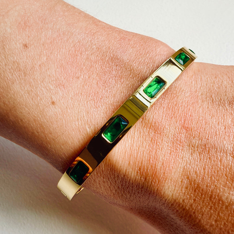 Emerald Oval Bangle