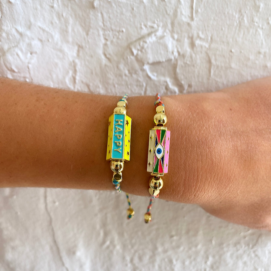 BRIGHT Assorted Cord & Enamel Bracelet