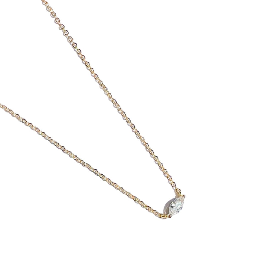 Marquise Crystal Necklace - Gold or Silver