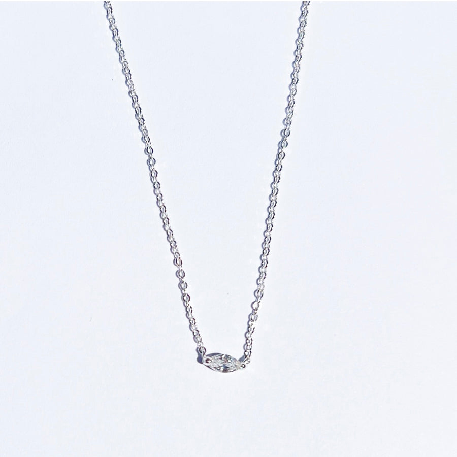 Marquise Crystal Necklace - Gold or Silver