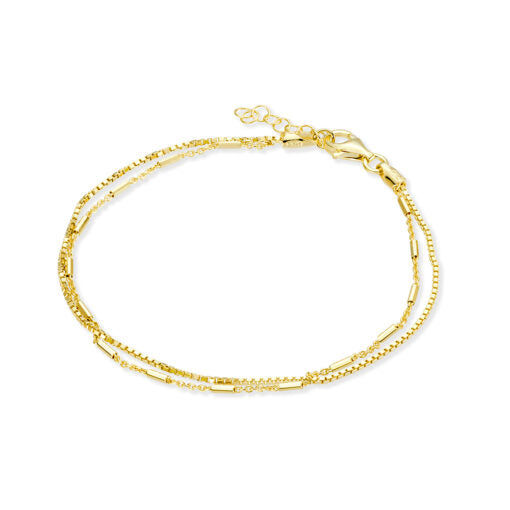 Duo Chain Bracelet 1 - Gold or Silver