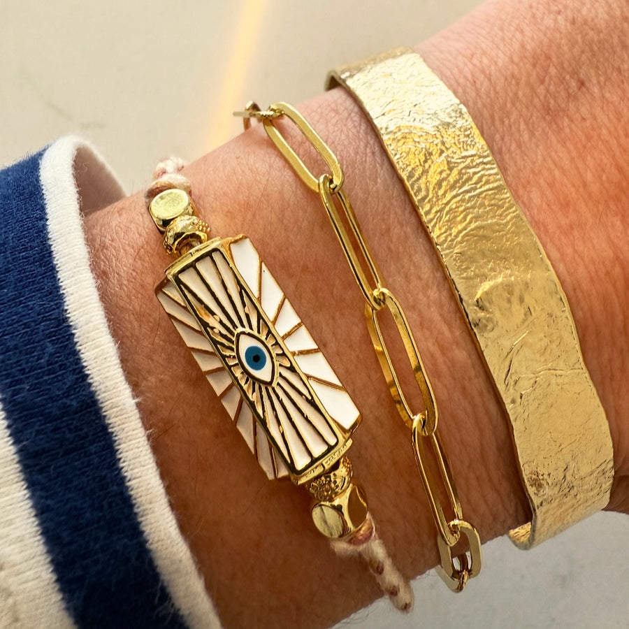 Assorted Cord & Enamel Bracelet
