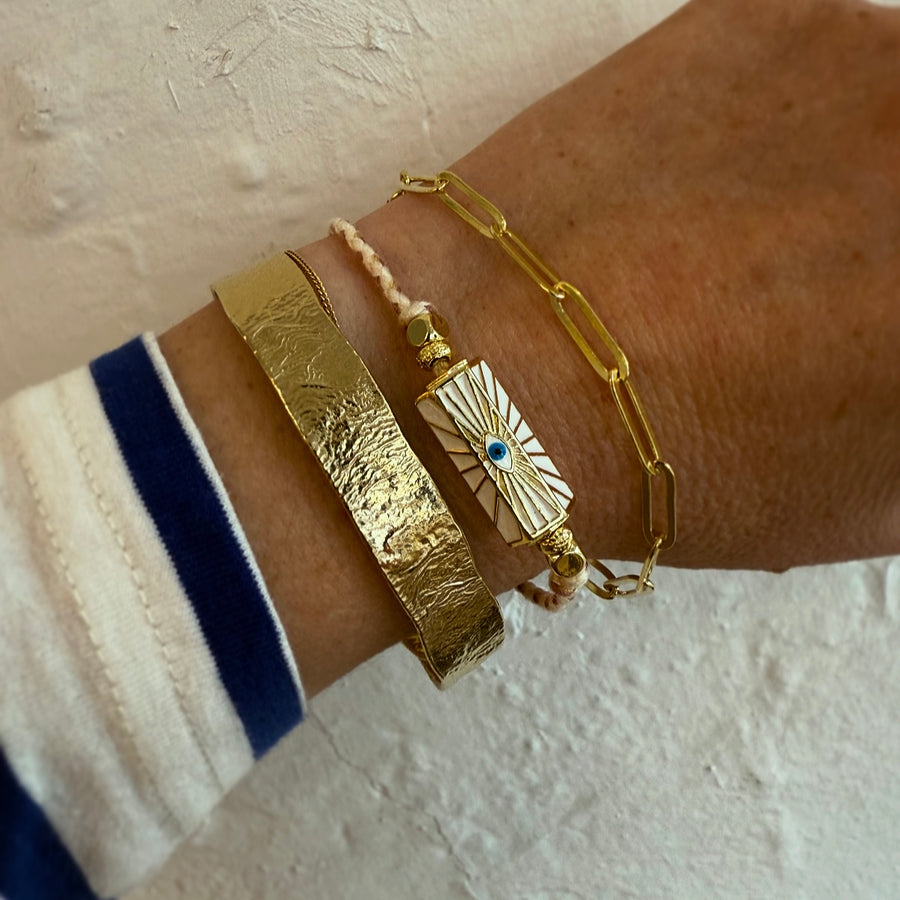 Assorted Cord & Enamel Bracelet