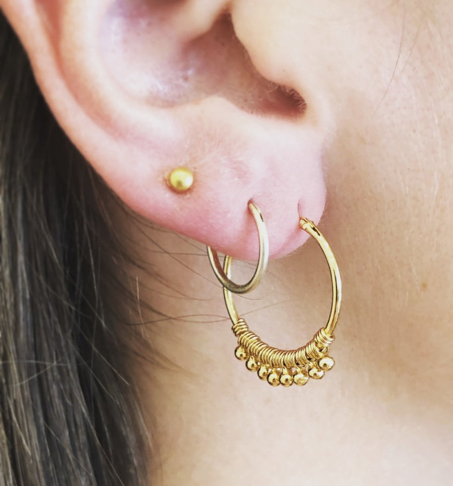 Seed Hoops - Silver / Gold / Rose Gold