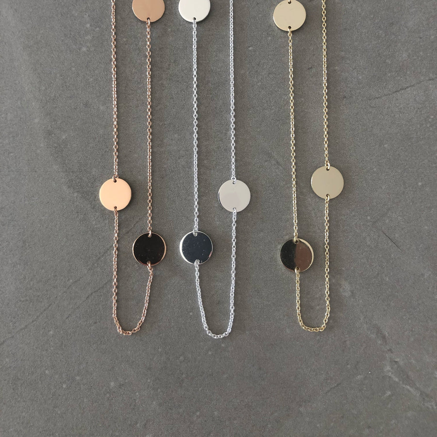 Long Multi Disc Necklace