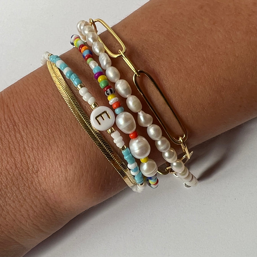 Azure Petite Letter Bracelet
