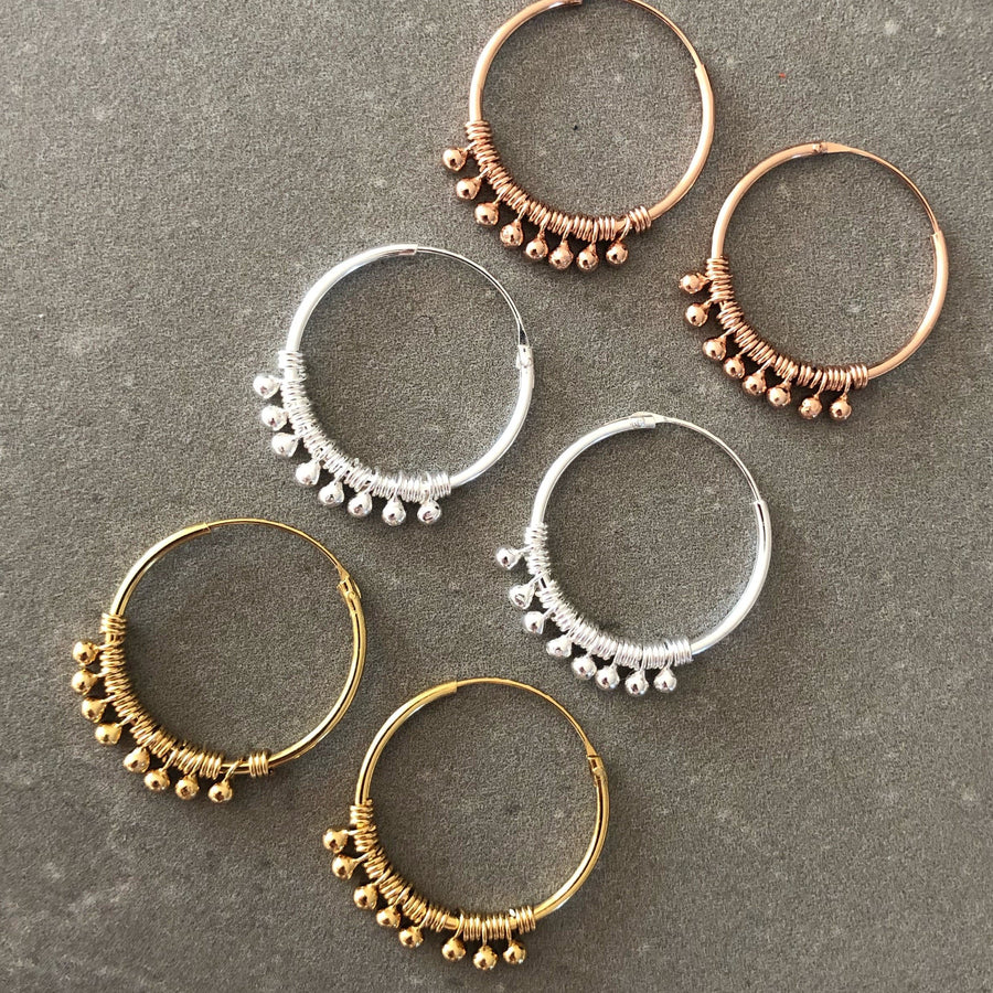 Seed Hoops - Silver / Gold / Rose Gold